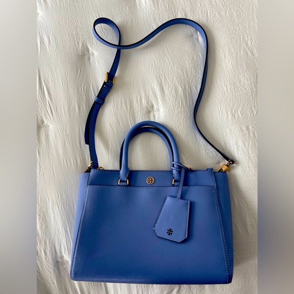 Tory Burch Handbags - Tory Burch Robinson Small Double Zip Tote - Beautiful sky blue